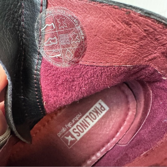 PIKOLINOS Bayona Black Croc-Pattern Ankle Boots size 39 us 8 - Picture 10 of 13